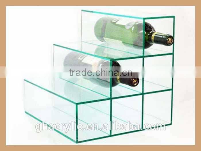 fashion design acrylic wine display stand ,wine display fixture