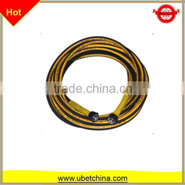 DN 10 High pressure wire braided rubber hose with linon surface for washing / cleaning machine price