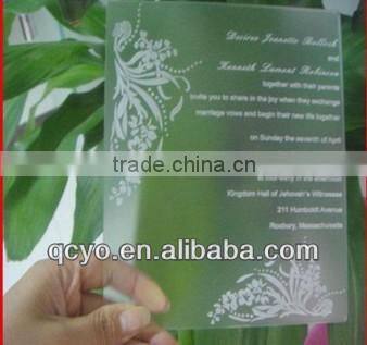 clear acrylic wedding invitation