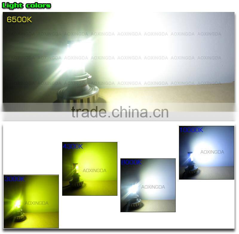 2015 new LED headlight fanless all in one design 6000LM 3000K 4300K 6500K 8000K 10000K