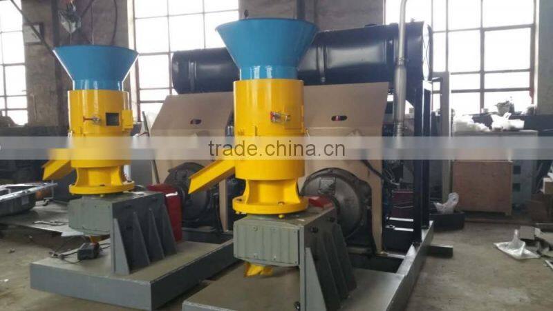 diesel small flat die wood pellet mill
