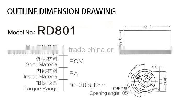 plastic damper rotary damper for rice cooker