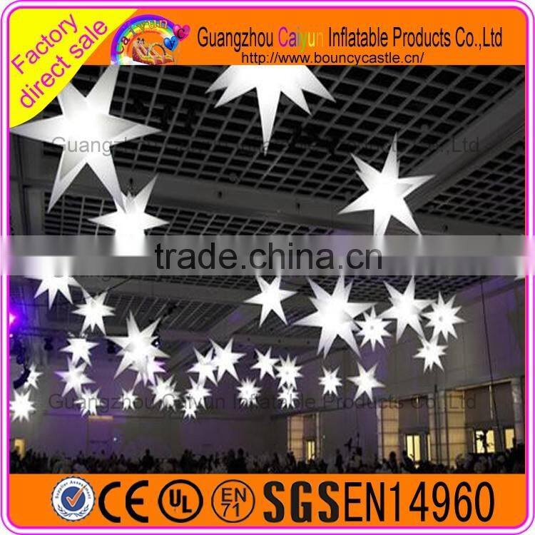 Colorful LED changable Inflatable Star For event party decoration