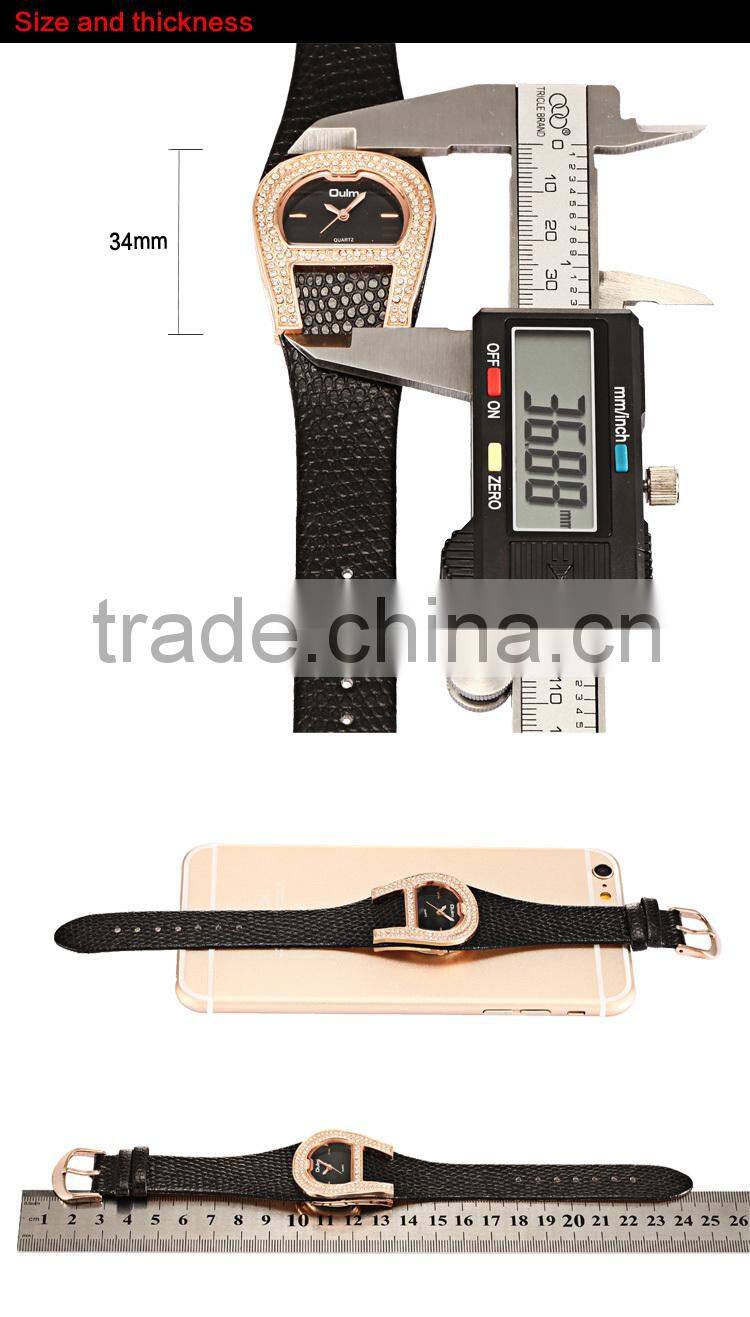 oulm factory watch latest design, charm bracelet watch, fashion lady watch