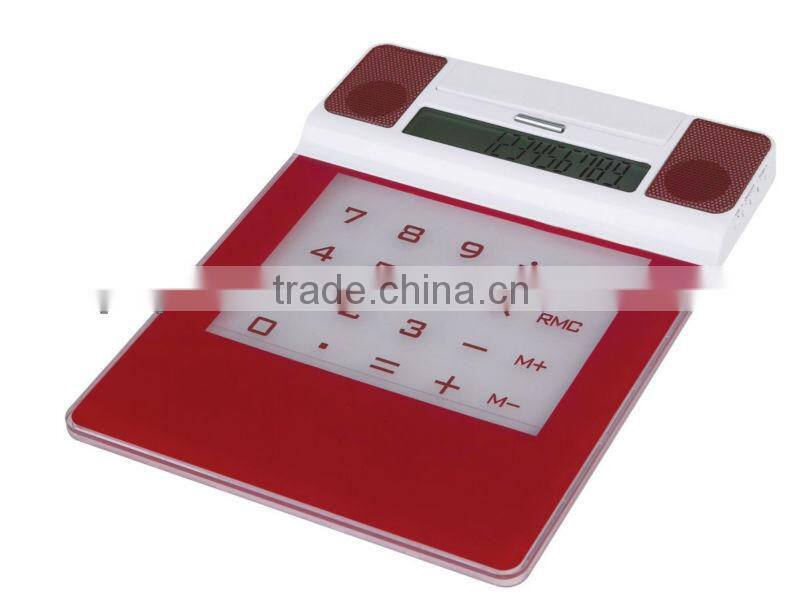 calculator mouse pad with usb hub and speaker