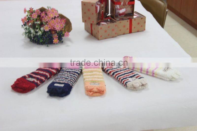 High quality custom soft warm microfiber cozy young girl socks