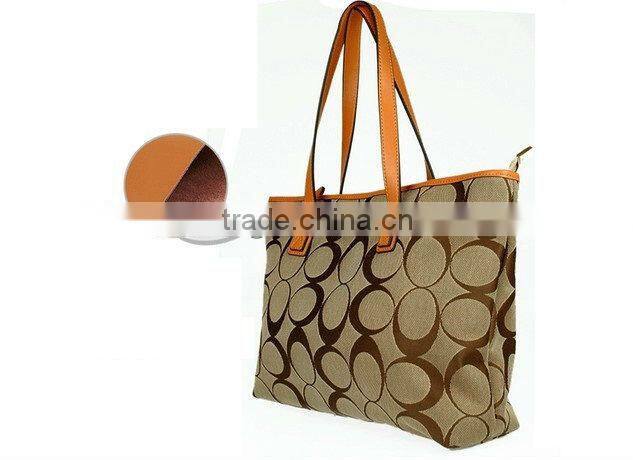 Fashional cute black synthetic ladies leather handbag
