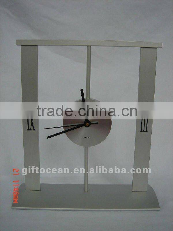 aluminum art metal desk clock,metal crafts table clock