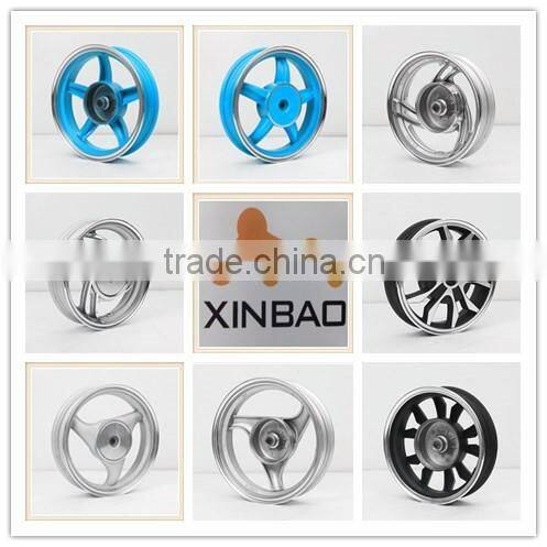 12 inch motorcycle aluminum alloy wheel rim, rear wheel with drum brake