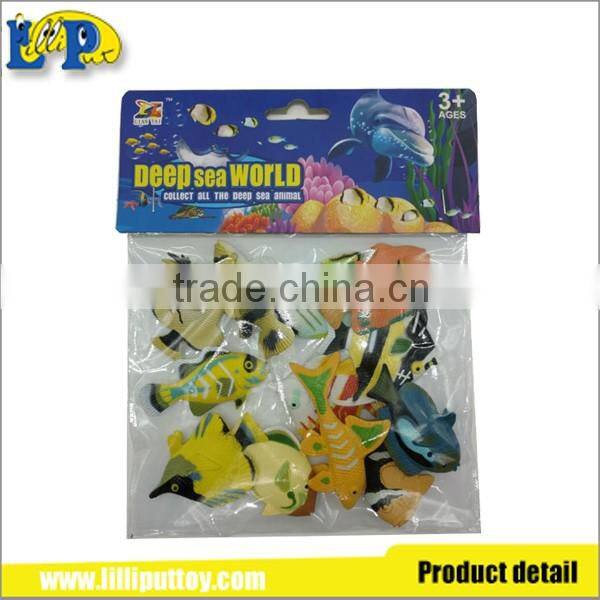 Deep sea world colorful tropic fishes toy animal