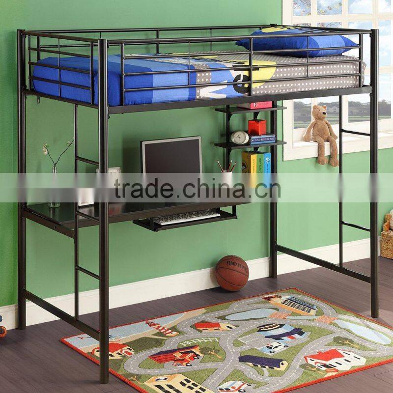 home use cheap adult loft bunk bed,loft bed with desk ,ladder for loft bed