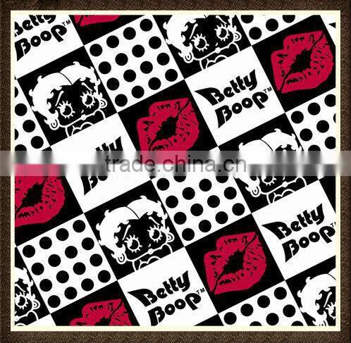 fashion design printed taffeta fabric