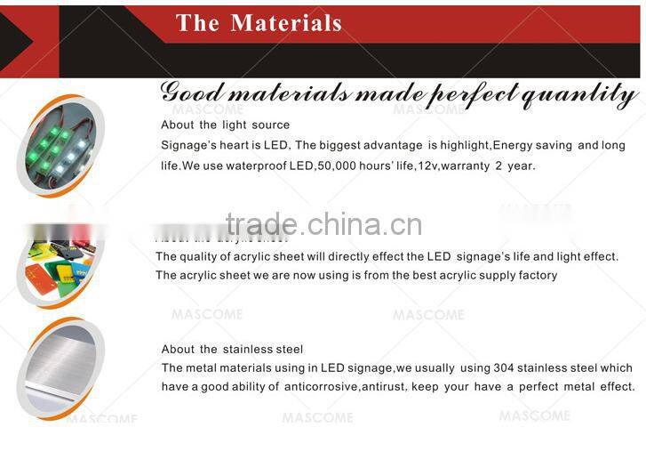 3d led letter sign,Acrylic illuminated signs for outdoor advertising