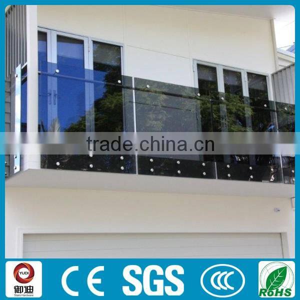 exterior frameless tempered glass balcony railing glass railing fittings