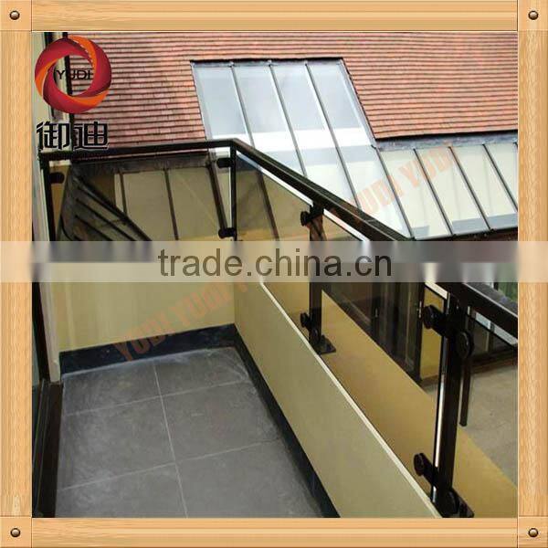 stainless steel glass balcony and stair railing