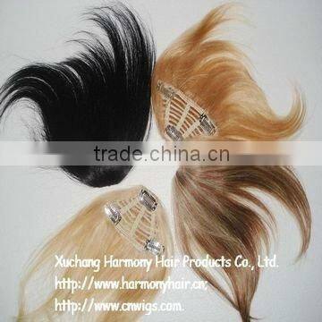 Quality clip-on human hair bang, more colors always on stock