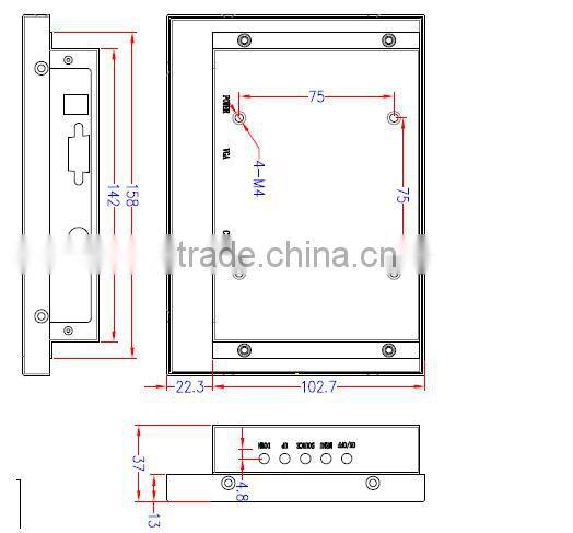 7inch 800*480 lcd monitor AV input