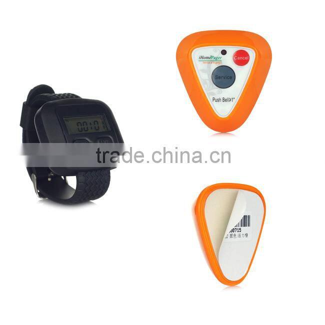 Two keys self-service wireless number calling system