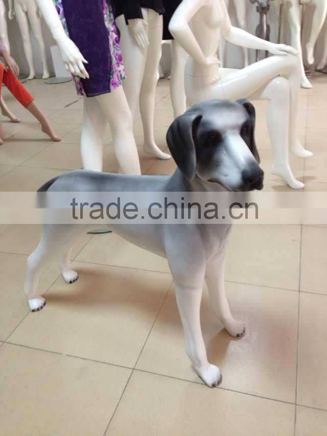 Fashion fiberglass display mannequin dog statues for sale