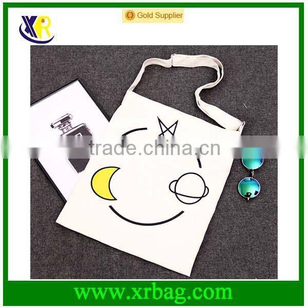 Fashion natural color cotton shoulder tote bag