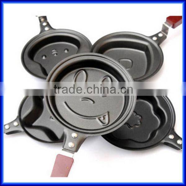 Cheap omelette frying pan heart shaped mini non-stick egg frying pan