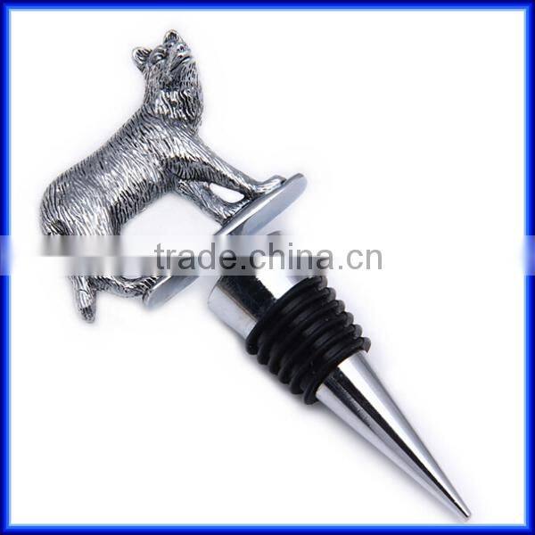 Attractive crazy wedding gift Novelty Animal shape Metal 3D Wine Stopper