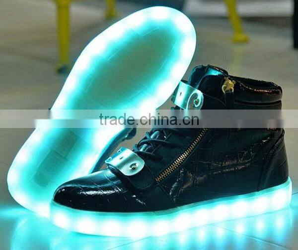 Fashion adult led sneakers light shoes 7 colors changeable