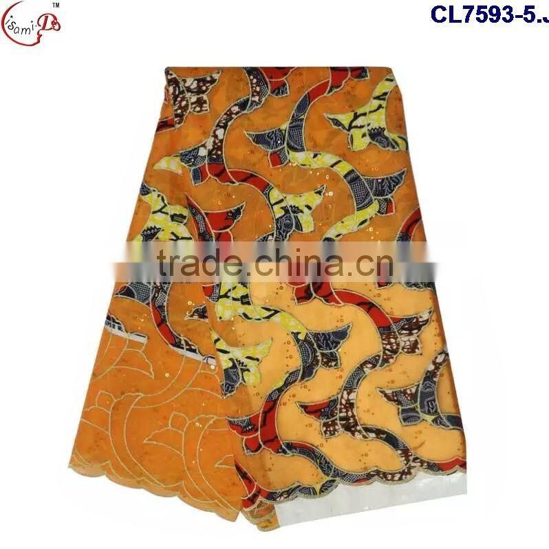 CL7593 2016 Chowleedee High quality Top Fashion Latest Design wax lace