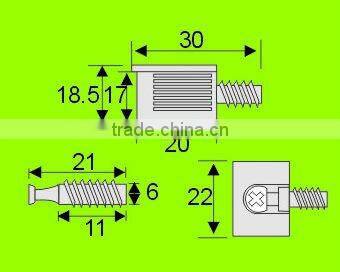 zinc alloy furniture support shelf with iron screw,furniture connector