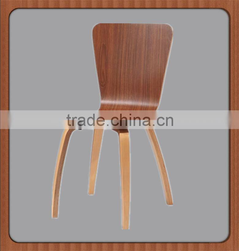 Brief and fashion design wooden snack bar chairs
