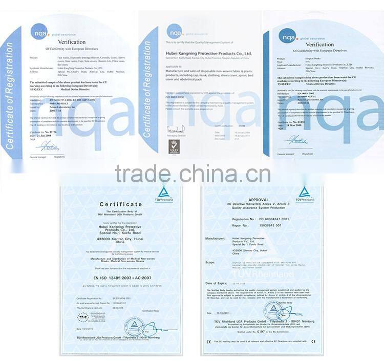 3 Layer Non-woven Fabric Disposable Surgical Dust Filter Ear Loop Mouth Cover Face Mask Yellow Color