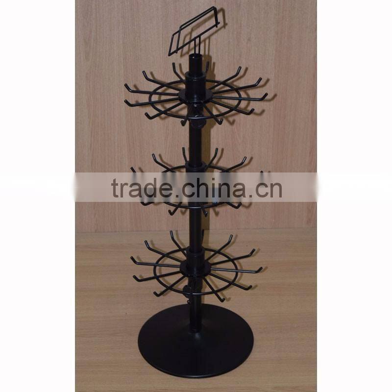 space saving 3 layers wire counter promotion rack