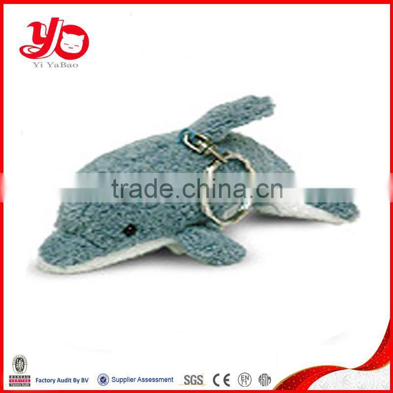 wholesale custom plush dolphin keychain