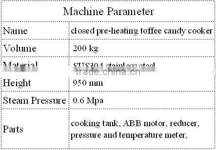 all closed soft toffee stainless steel pre-heating cooker tank