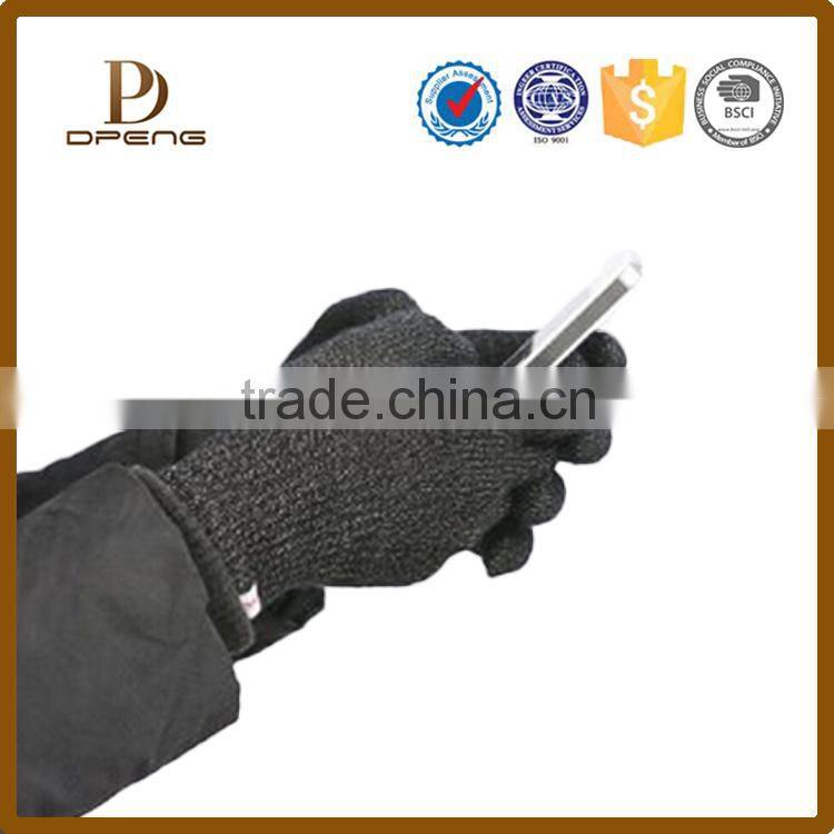 Personalized design thick knitted glove for screen-touching winter gloves
