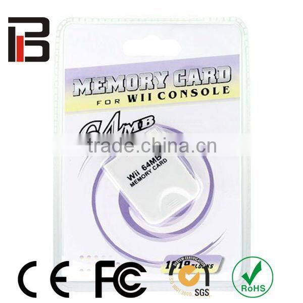 Hot for wii memory card for wii (8MB,16MB,32MB,64MB,128MB for your chose)