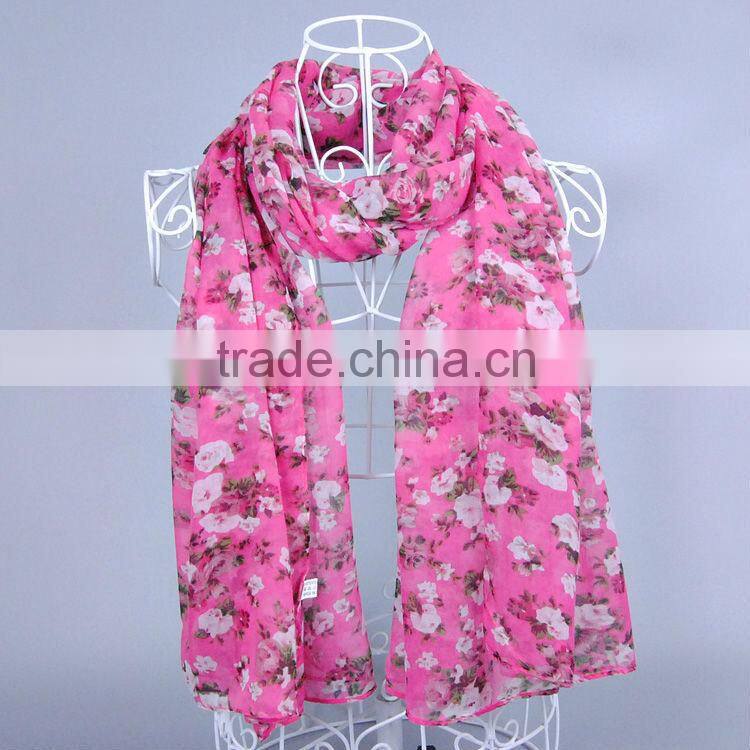 Flower Pattern Viscose Pashmina shawl scarf Voile Scarves 180*90 Pashmina Muslim Hijab
