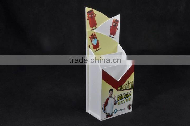 3 pockers desktop acrylic brochure holder shenzhen factory