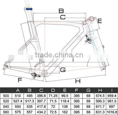 2016 Dengfu Carbon Time Trial Bike Frame FM087 with Cheap Price