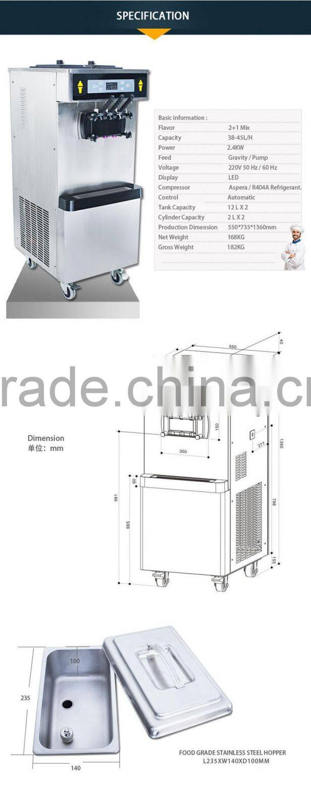 Factory Cheap Soft Serve Blizzard dq Ice Cream Machine