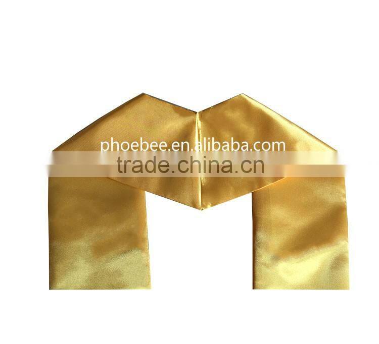 wholesale shiny satin plain Graduation stoles
