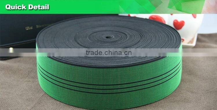 The most selling elastic webbing in CHINA&Ecellent resilience sofa webbing