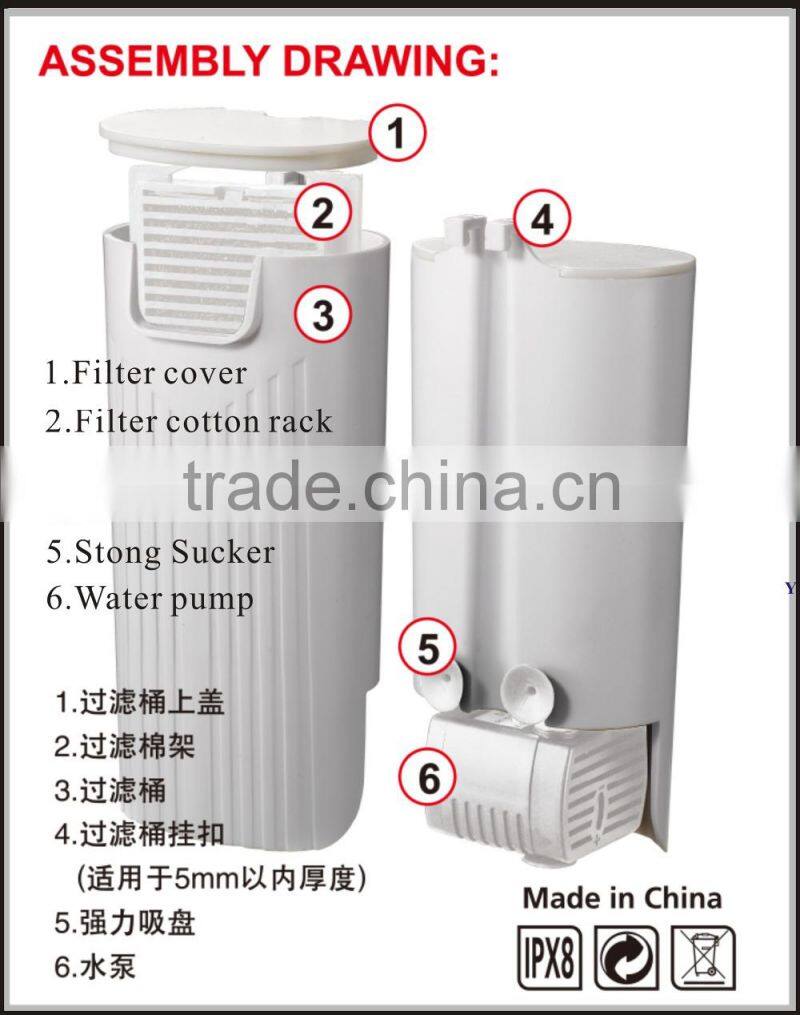 High quality mini RGB LED light fish tank acrylic aquarium round plastic fish tank