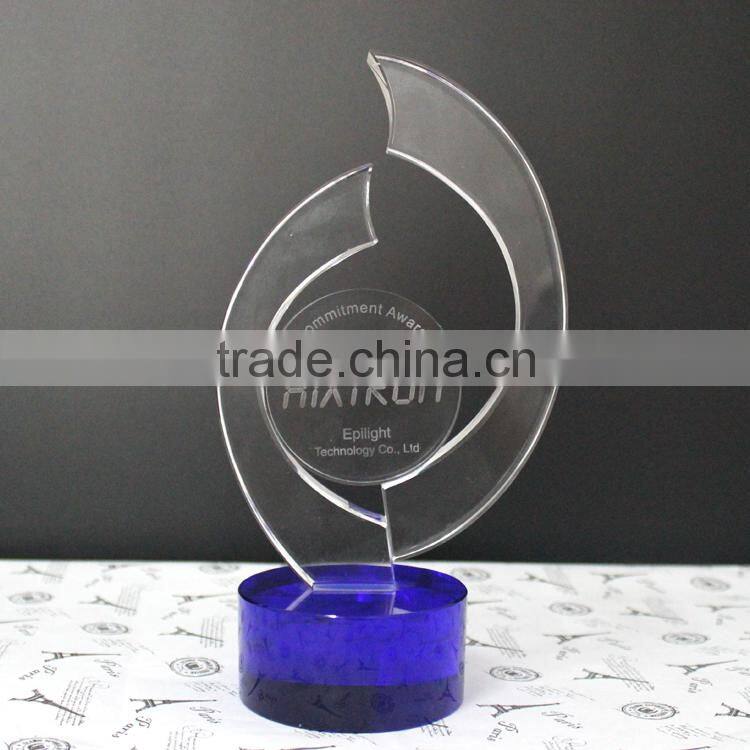 2016 newest special shaped crystal trophy with cheap price