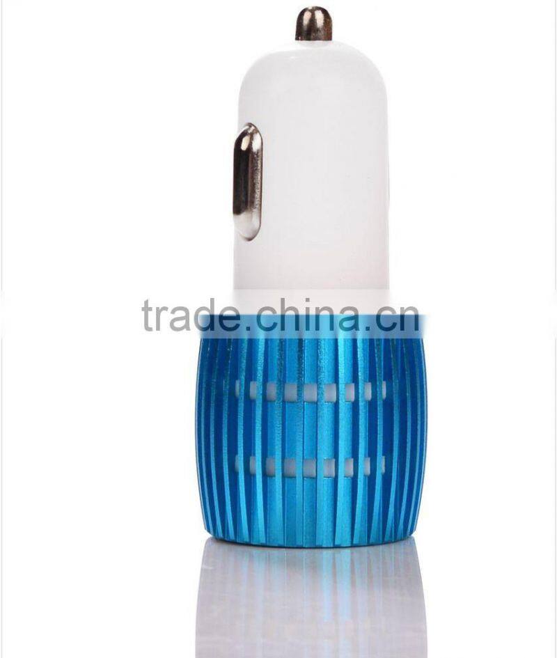 2016 wholesales newest 2 usb port metal 12 v car battery charger ,2 usb car charger