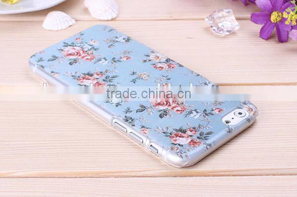 Flower printing cell phone case for iphone 6 with logo