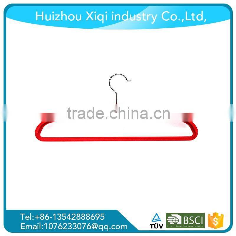 Non-Slip Beige Velvet Coat Hangers for Wide Shoulder