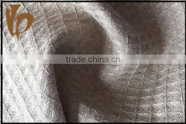 china supplier waffle pattern waffle weave linen fabric for lady fashion