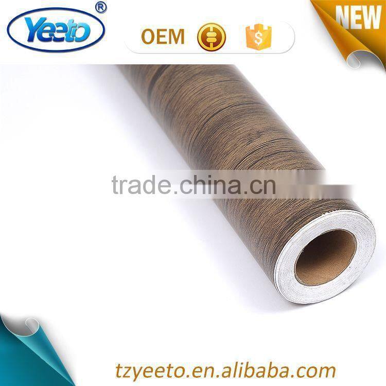 Popular Wood Grain PVC Self Adhesive Wall Sticker Foil