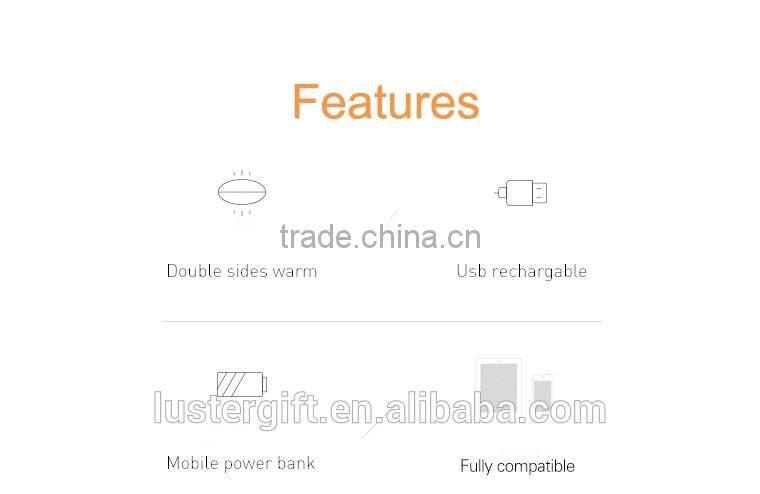New hot products 5000mAh battery charger with hand warmer Li-polymer battery power bank